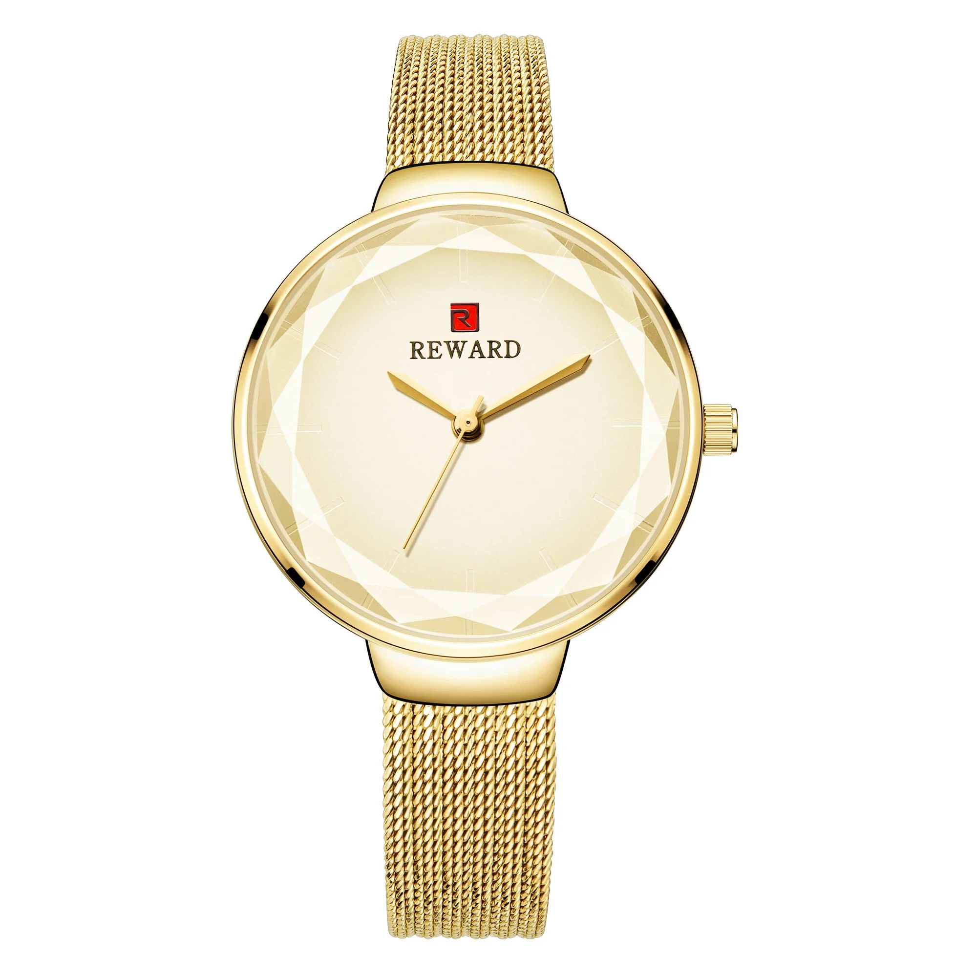 Reward Custom Logo Fashion Wrist Watch Women Luxury Crystal Waterproof Factory Quartz Watches RD22001L