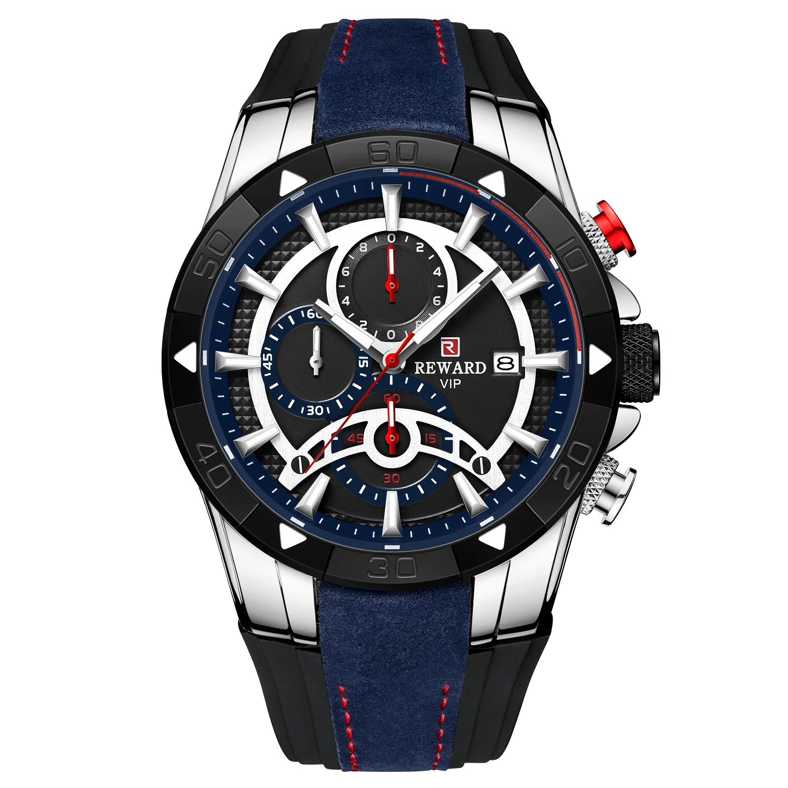 Best quality silicone luxury sport quartz watch for men Custom oem brand Reward VIP Watch male Timepiece Analog Relojes RD83013M