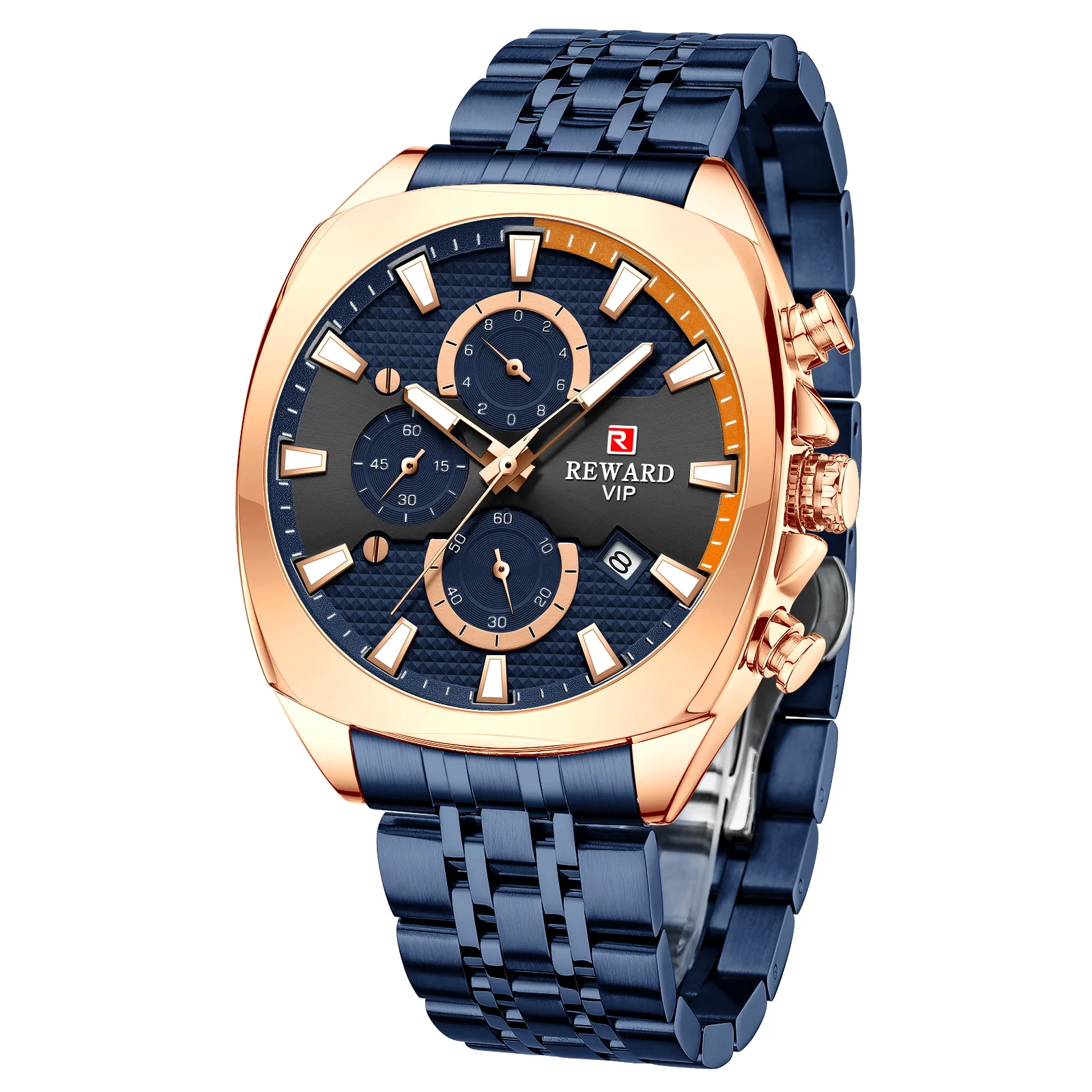 Reward Vip Luxury Wrist Watch Men Sports Fashion Customized Logo Quarth Watch Steel Watches RD81065M