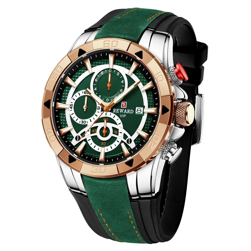 Best quality silicone luxury sport quartz watch for men Custom oem brand Reward VIP Watch male Timepiece Analog Relojes RD83013M
